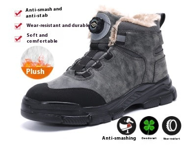 High Top Safety Shoes For Men All Seasons Anti-smash And Anti-puncture