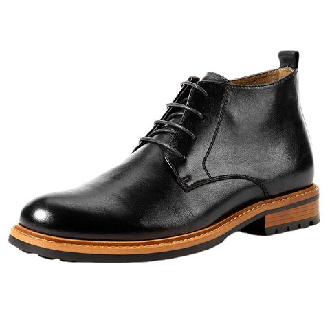 Men's High-top Short Boots Men's Shoes Round Toe Martin