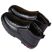 Men's Warm With Velvet Genuine Leather Soft Bottom Leather Shoes