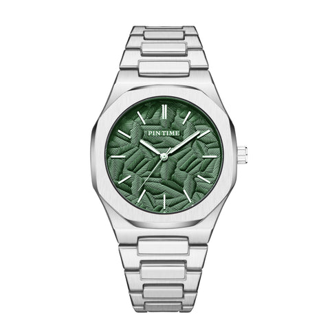 Niche High Sense Waterproof New Palm Leaf Embossed Dial Watch For Men