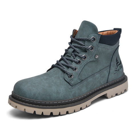 Men's Mid-Top Autumn British Style Worker Boot