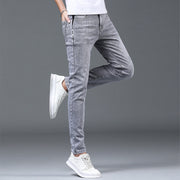 Light Gray Straight Slim Jeans