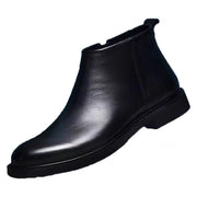 Men's Leather Shoes Solid Color Chelsea Boots