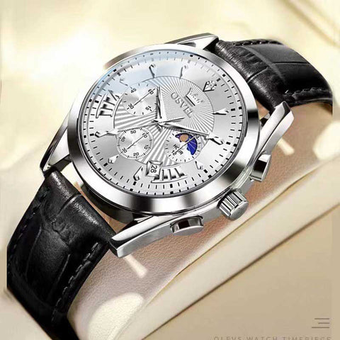 Men's Multi-functional Fashion Quartz Business Steel Belt Wrist Watch