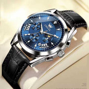 Men's Multi-functional Fashion Quartz Business Steel Belt Wrist Watch