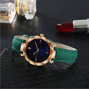 Starry Sky Dial Simple Women's Watch Fashion Belt