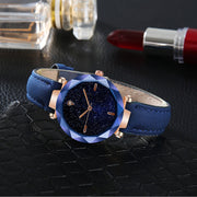 Starry Sky Dial Simple Women's Watch Fashion Belt